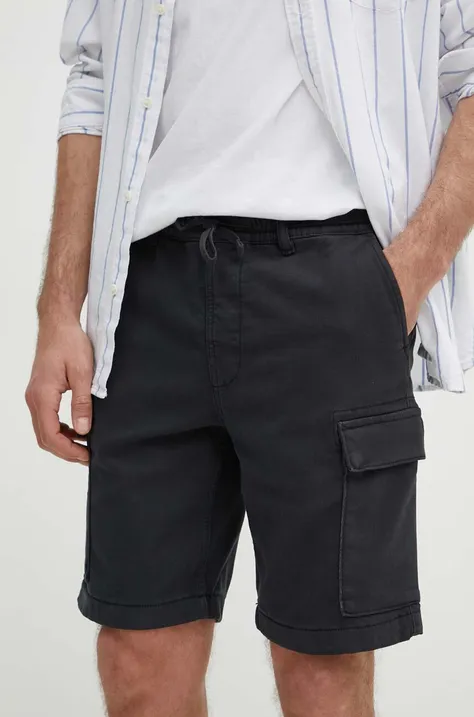 Kraťasy Pepe Jeans GYMDIGO CARGO pánské, černá barva, PM801077