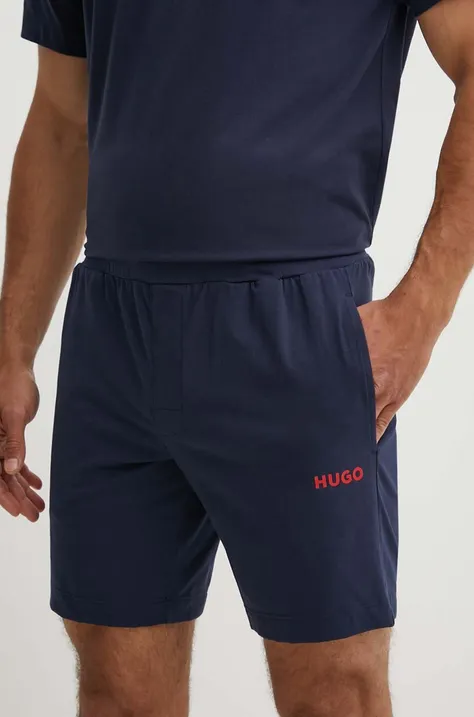 Homewear kratke hlače HUGO boja: tamno plava