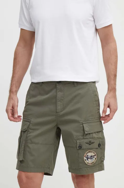 Kratke hlače Aeronautica Militare za muškarce, boja: zelena, BE202CT3254