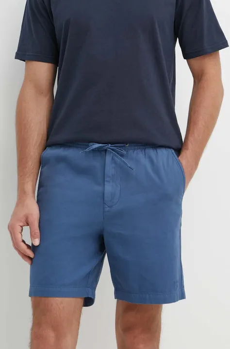Bombažne kratke hlače Barbour Essentials mornarsko modra barva, MST0036