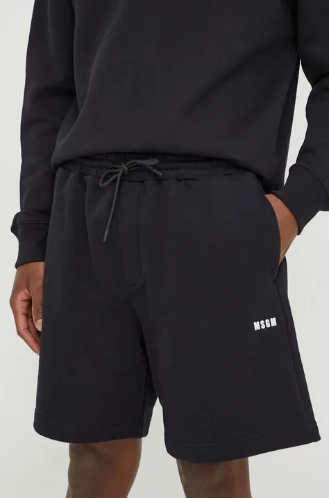 MSGM pantaloncini in cotone colore nero