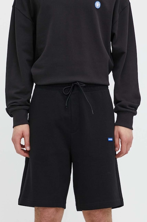 HUGO Blue pantaloni scurți din bumbac culoarea negru 50522364