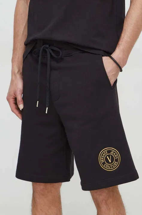 Kratke hlače Versace Jeans Couture za muškarce, boja: crna