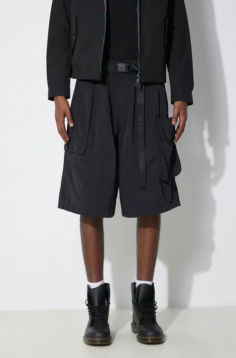 Kratke hlače Y-3 Nylon Twill za muškarce, boja: crna, IN8755