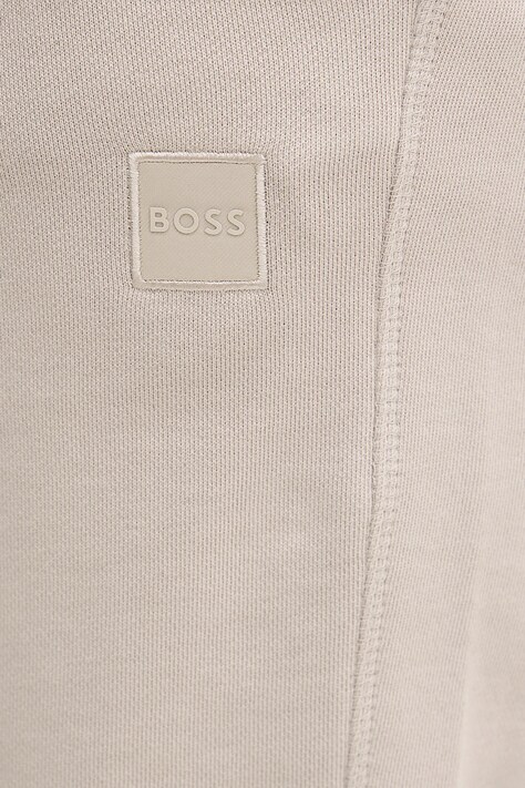 Бавовняні шорти BOSS Orange Sewalk — SS24-SZM08H, бежевий — фото 4