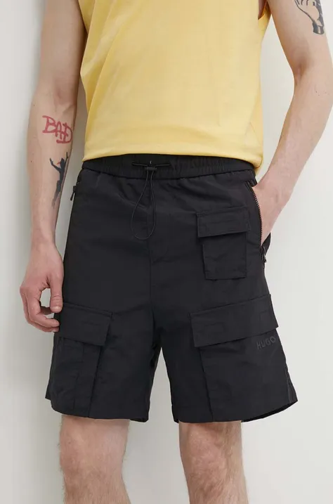 HUGO pantaloni scurti barbati, culoarea negru, 50511396