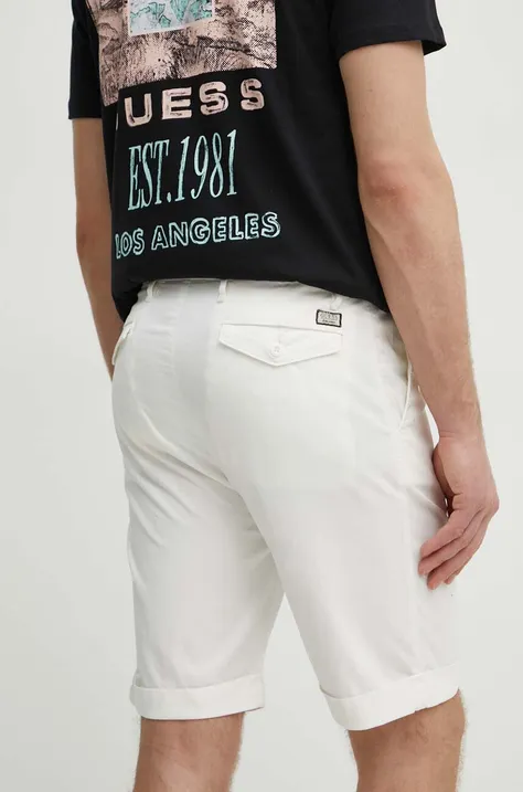 Kratke hlače Guess NOAH za muškarce, boja: bijela, M4GD14 WG3QA
