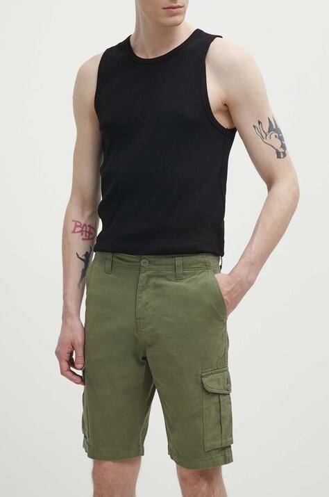 Quiksilver pantaloni scurti din bumbac culoarea verde