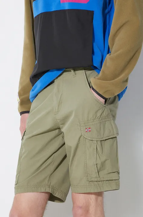 Pamučne kratke hlače Napapijri Noto 2.0 boja: zelena, NP0A4HOQGAE1