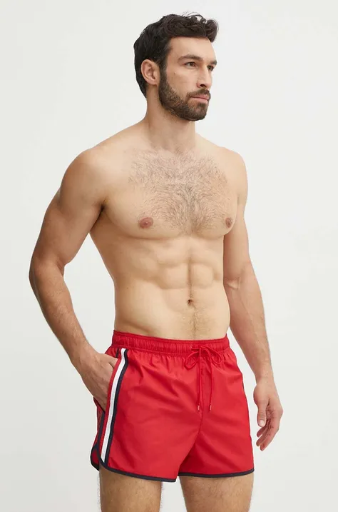 Kratke hlače za kupanje Tommy Hilfiger za muškarce, boja: crvena, UM0UM03217