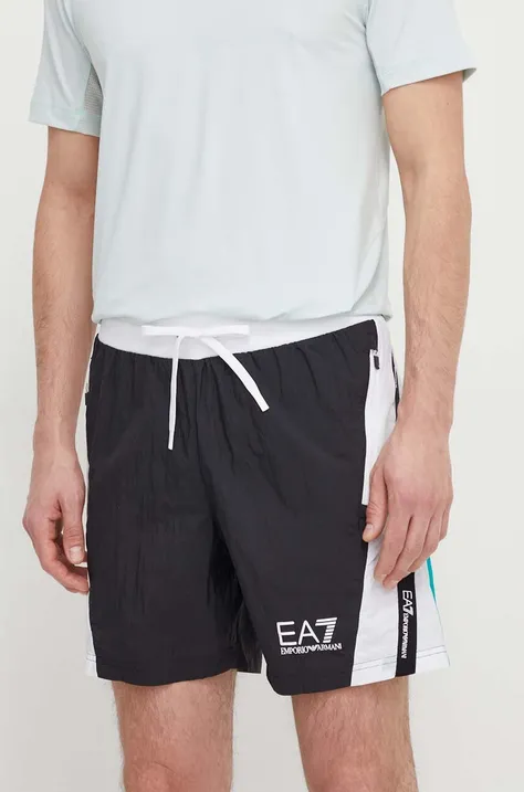EA7 Emporio Armani rövidnadrág fekete, férfi
