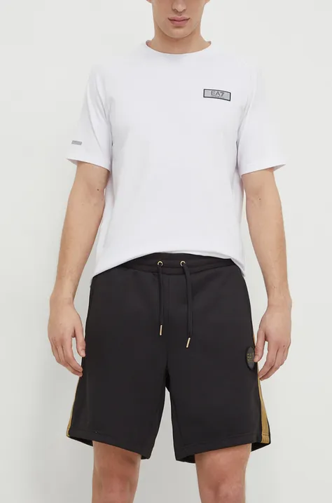 Kratke hlače EA7 Emporio Armani moški, črna barva