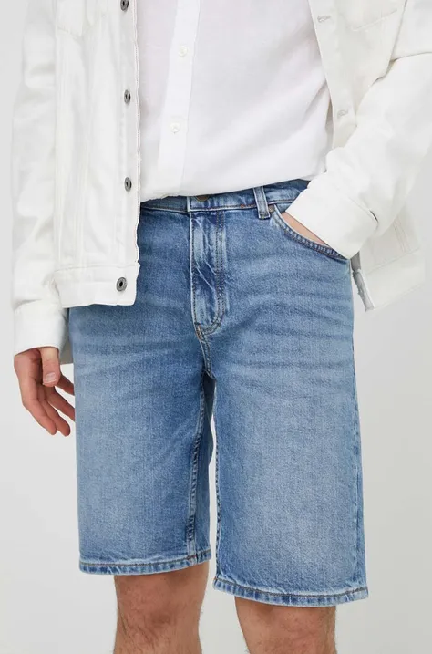Marc O'Polo szorty jeansowe męskie kolor niebieski 463921213002