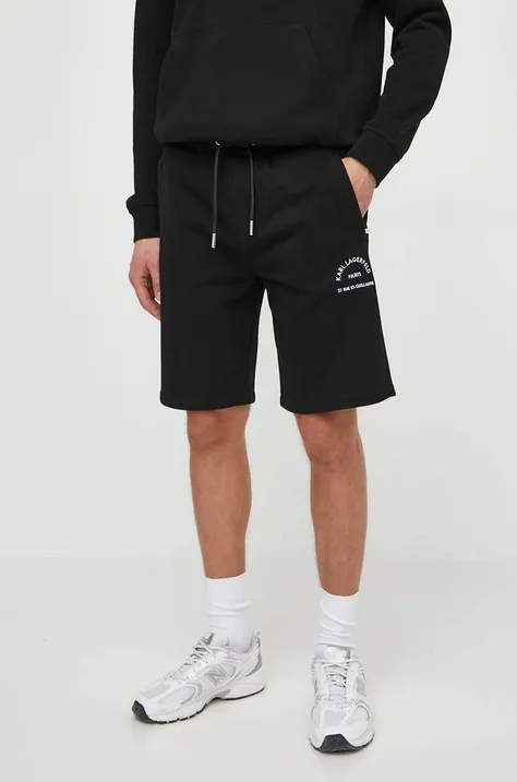 Kratke hlače Karl Lagerfeld za muškarce, boja: crna, 542900.705037
