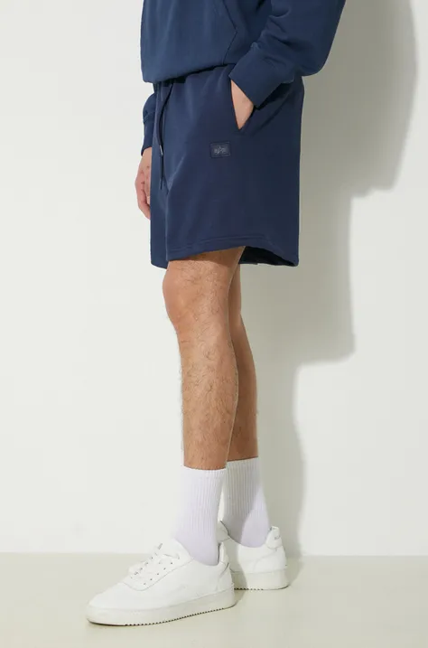 Alpha Industries shorts Essentials RL men's navy blue color 146363