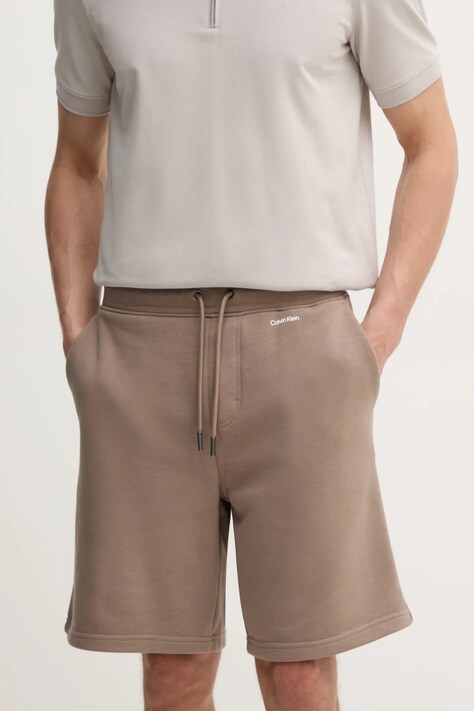 Calvin Klein pantaloni scurti barbati, culoarea maro, K10K112689