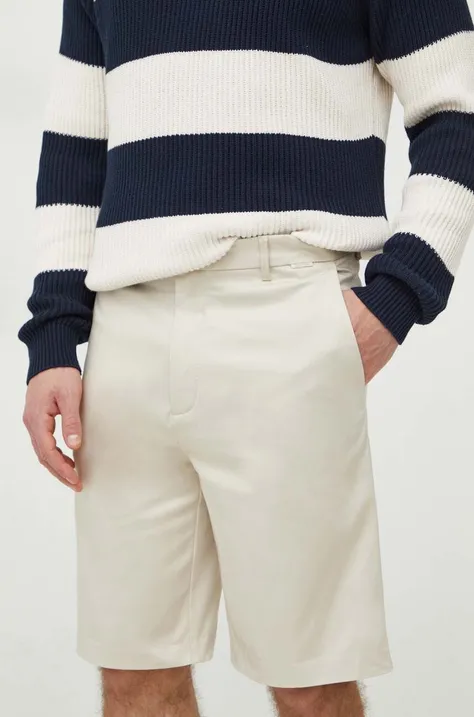 Kratke hlače Calvin Klein za muškarce, boja: bež