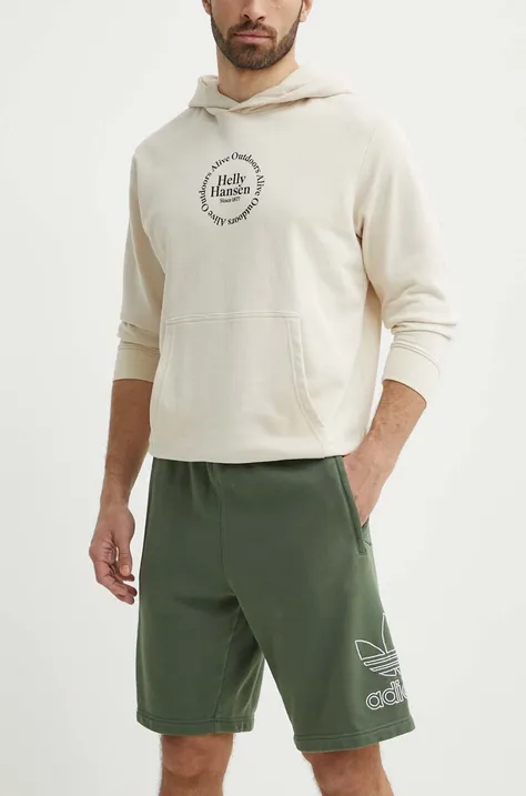 Pamučne kratke hlače adidas Originals boja: zelena, IR8004