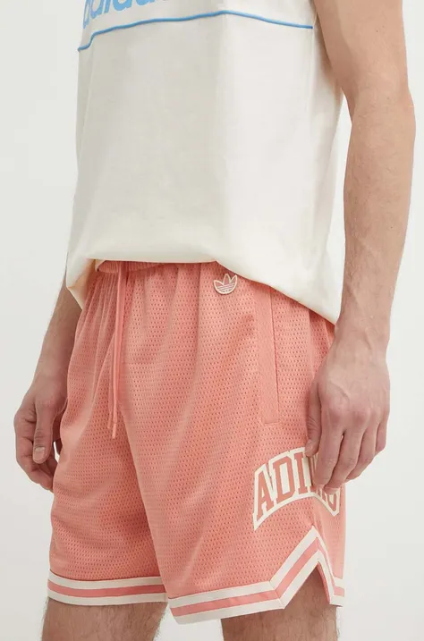 Šortky adidas Originals pánske, ružová farba, IS2918