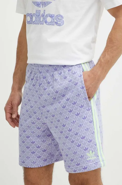 adidas Originals pantaloni scurți barbati, culoarea violet, IS2940