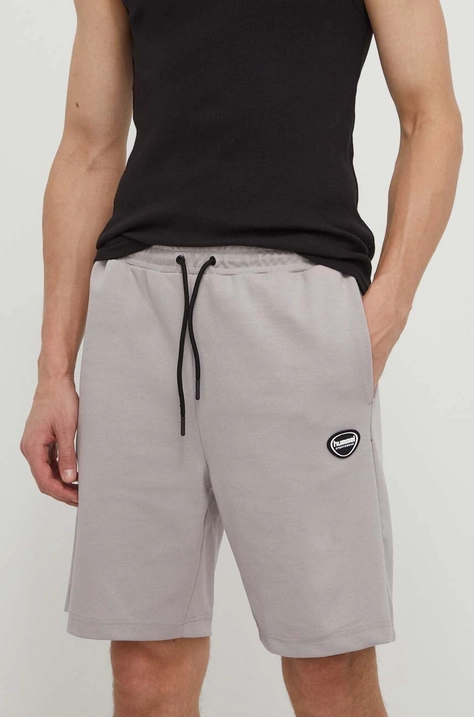 Hummel pantaloni scurti hmlLGC KAI SHORTS barbati, culoarea gri, 223988