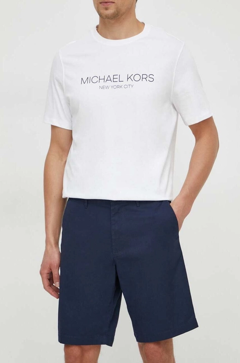 Kraťasy Michael Kors pánské, tmavomodrá barva