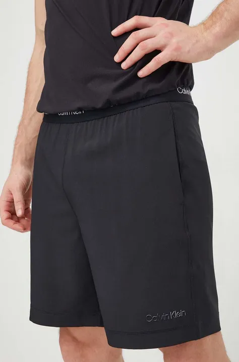 Къс панталон за трениране Calvin Klein Performance в черно
