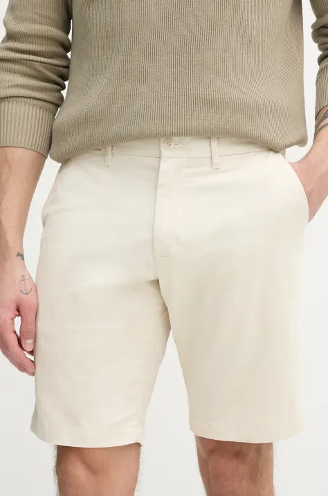 Tommy Hilfiger pantaloni scurti barbati, culoarea bej