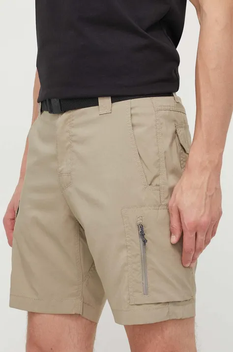 Columbia pantaloni scurți sport Silver Ridge Utility bărbați, culoarea bej 2030744