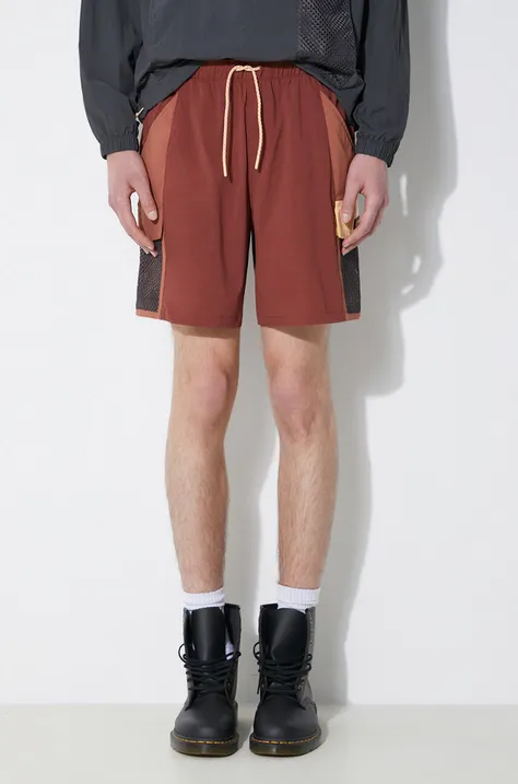 Columbia shorts Painted Peak men's brown color 2074501