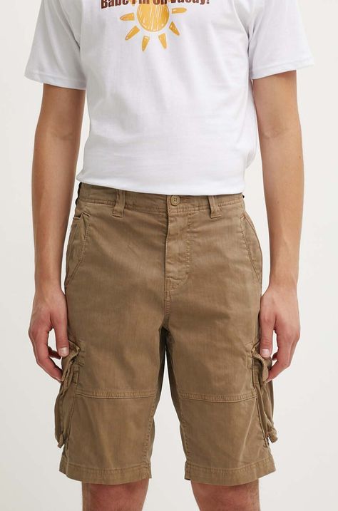 Superdry pantaloni scurti barbati, culoarea bej