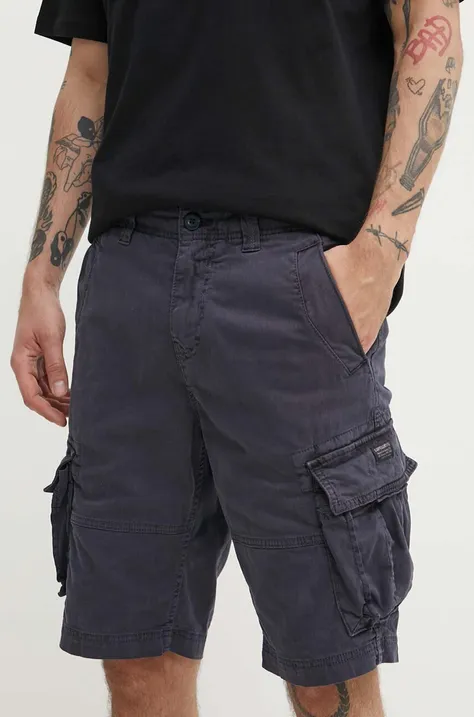 Kratke hlače Superdry moški, mornarsko modra barva