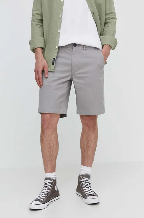 Kratke hlače Superdry za muškarce, boja: siva