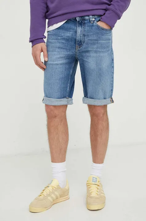 Rifľové krátke nohavice Calvin Klein Jeans pánske,J30J324874