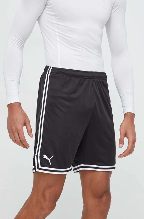 Puma pantaloni scurți bărbați, culoarea negru 676629