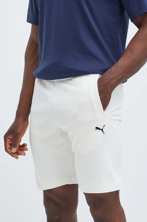 Puma pantaloni scurți din bumbac BETTER ESSENTIALS culoarea bej, 678827