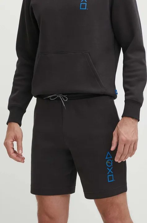 Kratke hlače Puma PUMA X PLAYSTATION moške, črna barva, 624691