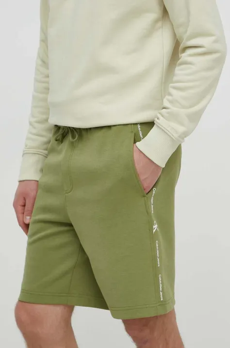 Šortky Calvin Klein Jeans pánske,zelená farba,J30J325129