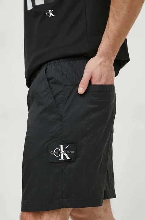 Kratke hlače Calvin Klein Jeans moški, črna barva