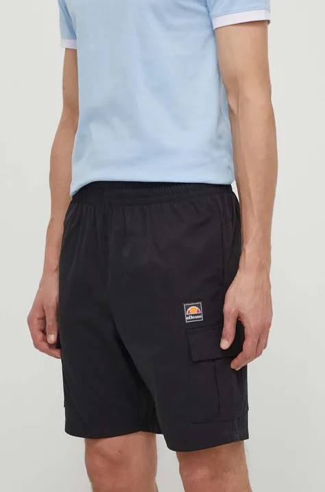 Kratke hlače Ellesse Caprera Cargo Short za muškarce, boja: crna, SHV17673