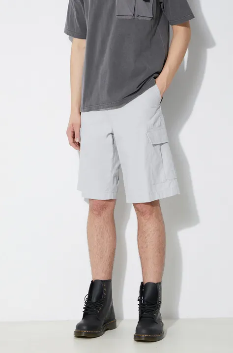 Carhartt WIP cotton shorts Regular Cargo gray color I028246.1YE02