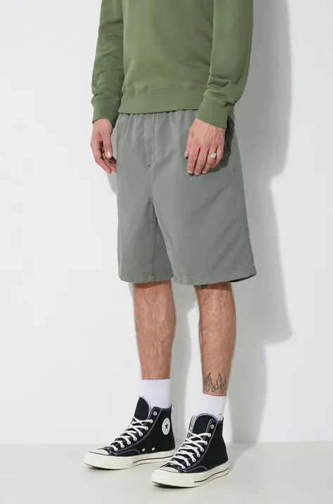 Carhartt WIP cotton shorts Flint Short green color I030480.1YFGD