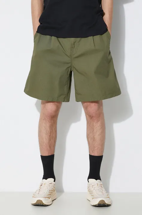 Carhartt WIP pantaloni scurti din bumbac Albert culoarea verde, I033125.1YS02