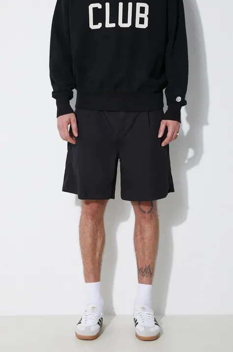 Carhartt WIP cotton shorts Albert black color I033125.8902