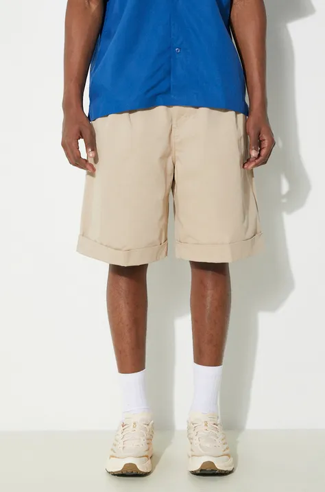 Carhartt WIP cotton shorts Mart Short beige color I033130.G106