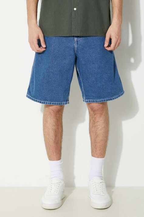 Rifľové krátke nohavice Carhartt WIP Simple Short pánske, I033333.106