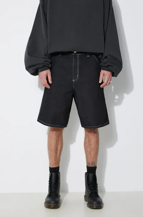 Carhartt WIP denim shorts Simple men's black color I033333.892Y