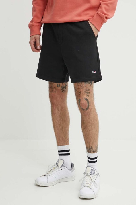 Kratke hlače Tommy Jeans moški, črna barva