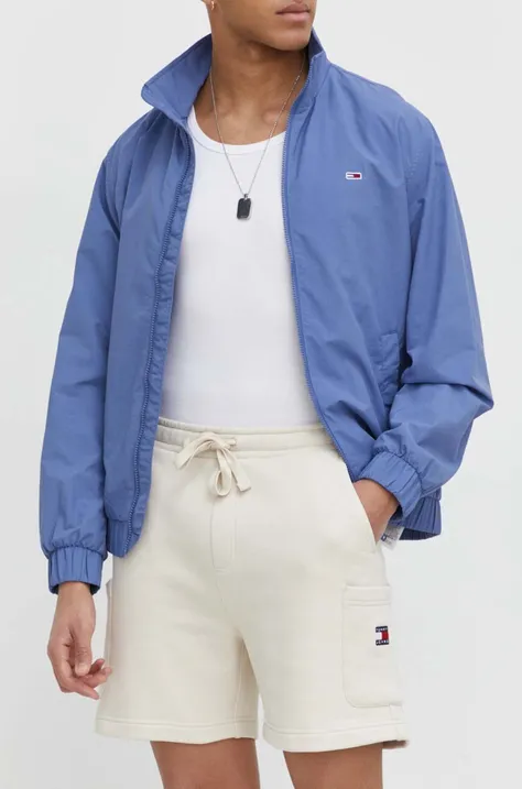 Бавовняні шорти Tommy Jeans колір бежевий