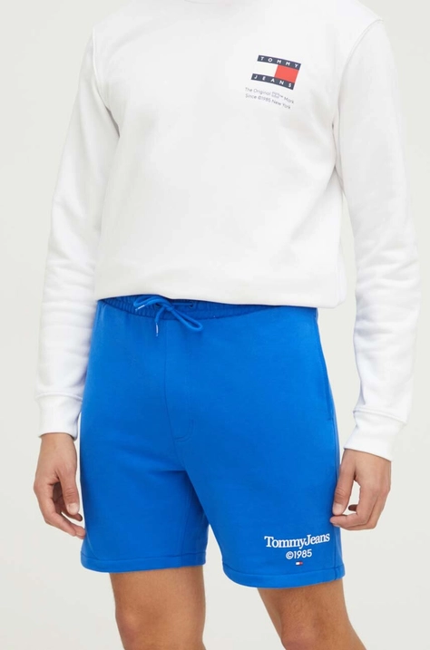 Tommy Jeans pantaloncini in cotone colore blu